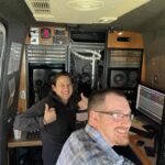 Marian & Jake in the remote van